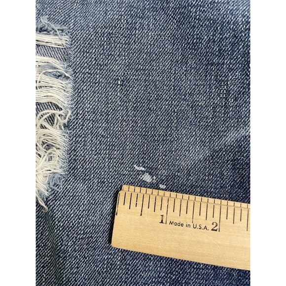 AG Adriano Goldschmied piper slouchy slim jeans, size 31 slashed, lace, rips - Picture 3 of 12